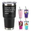 20oz/30oz Stainless Steel Tumbler with Lid & Straw P937279