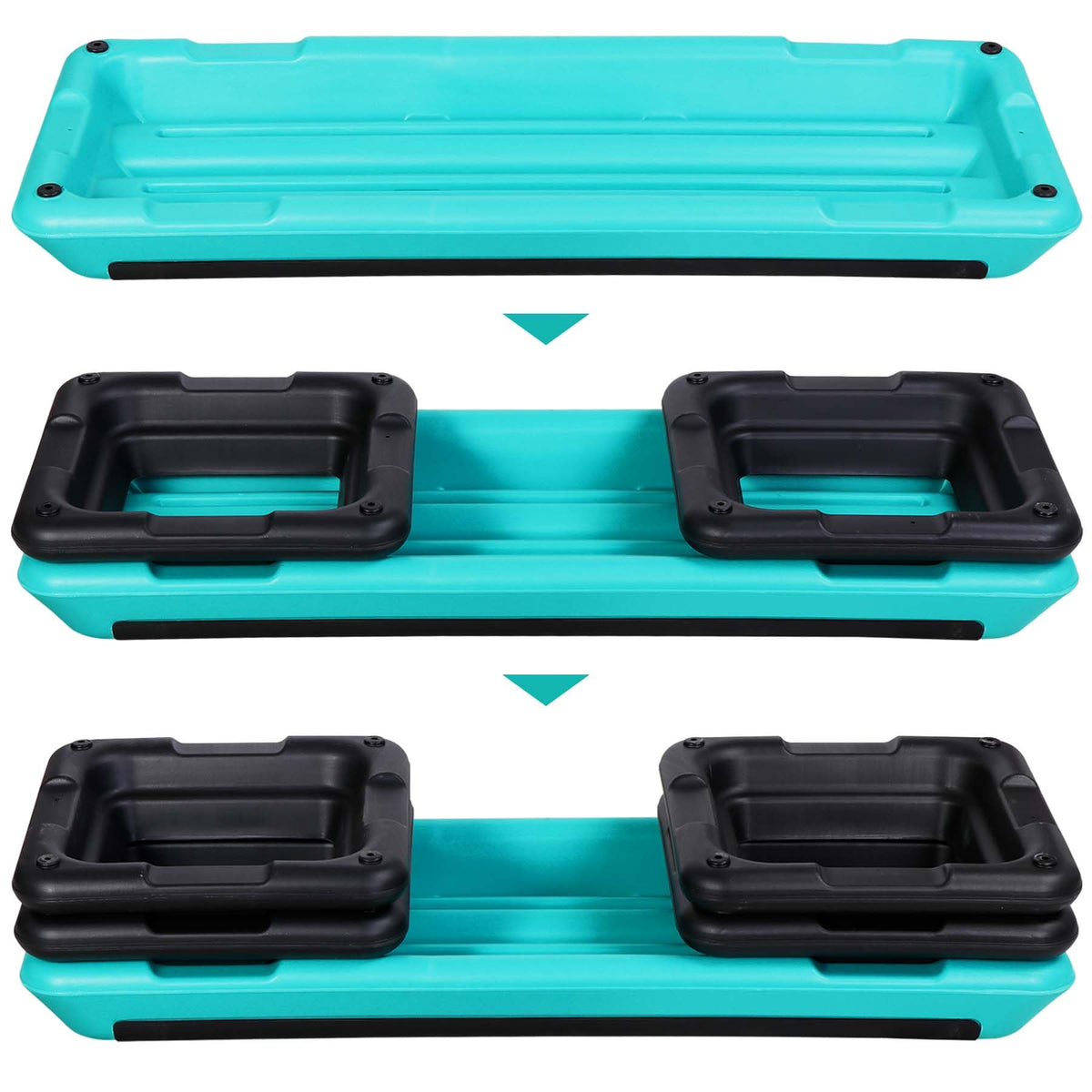 43" Adjustable Aerobic Stepper Bench with Risers R72393