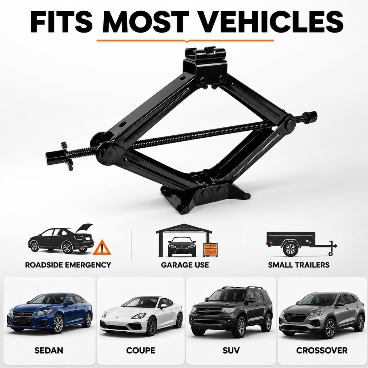 3 Ton Scissor Car Jack Kit with Ratchet Wrench L282