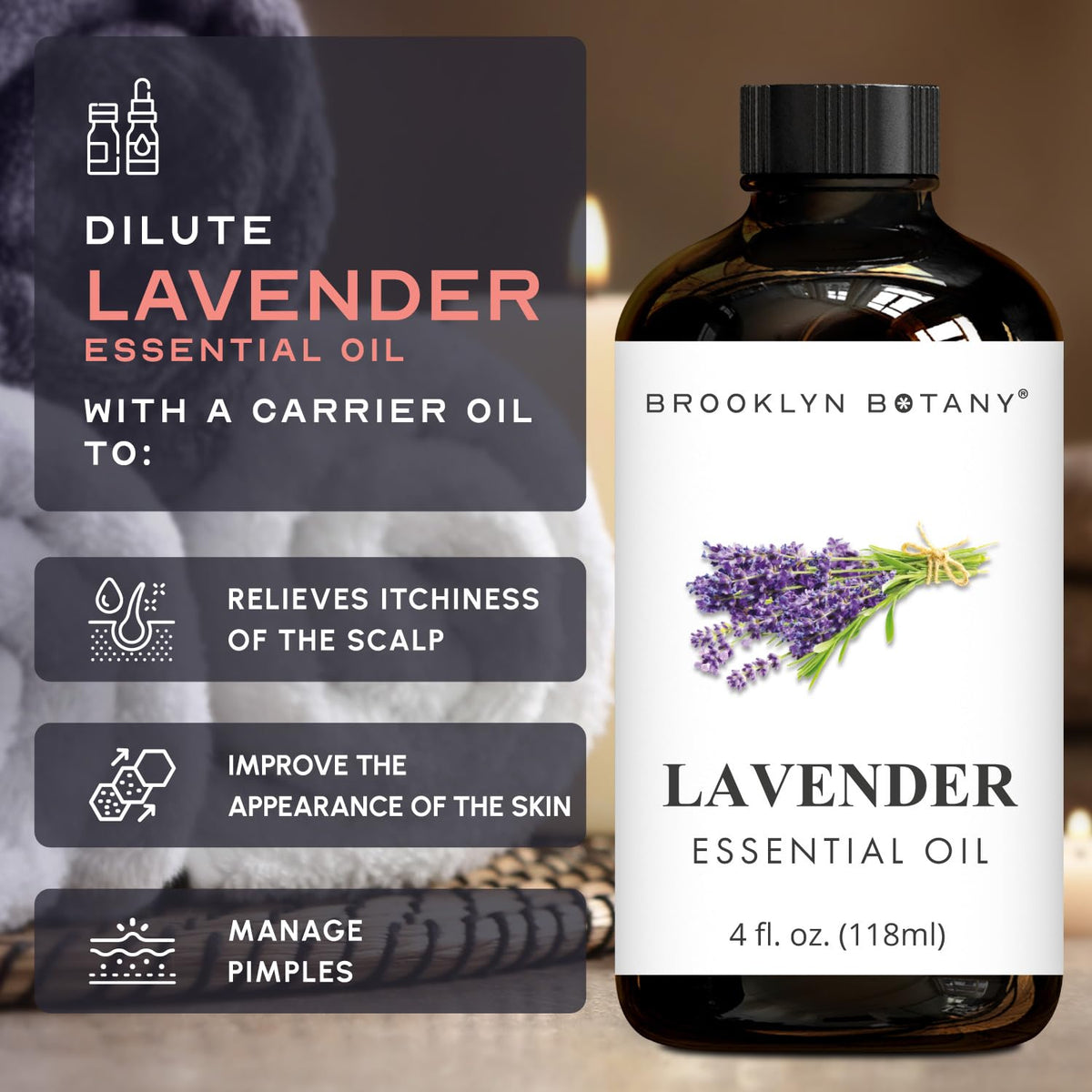 Lavender & Tea Tree Essential Oils 4 Fl Oz Pack of 2 W718184
