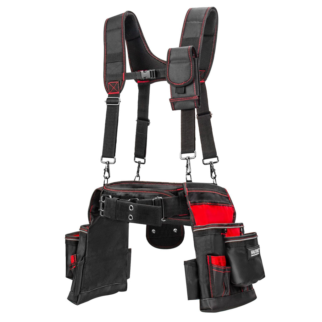 Heavy Duty 19-Pocket Tool Belt with Suspenders T1180