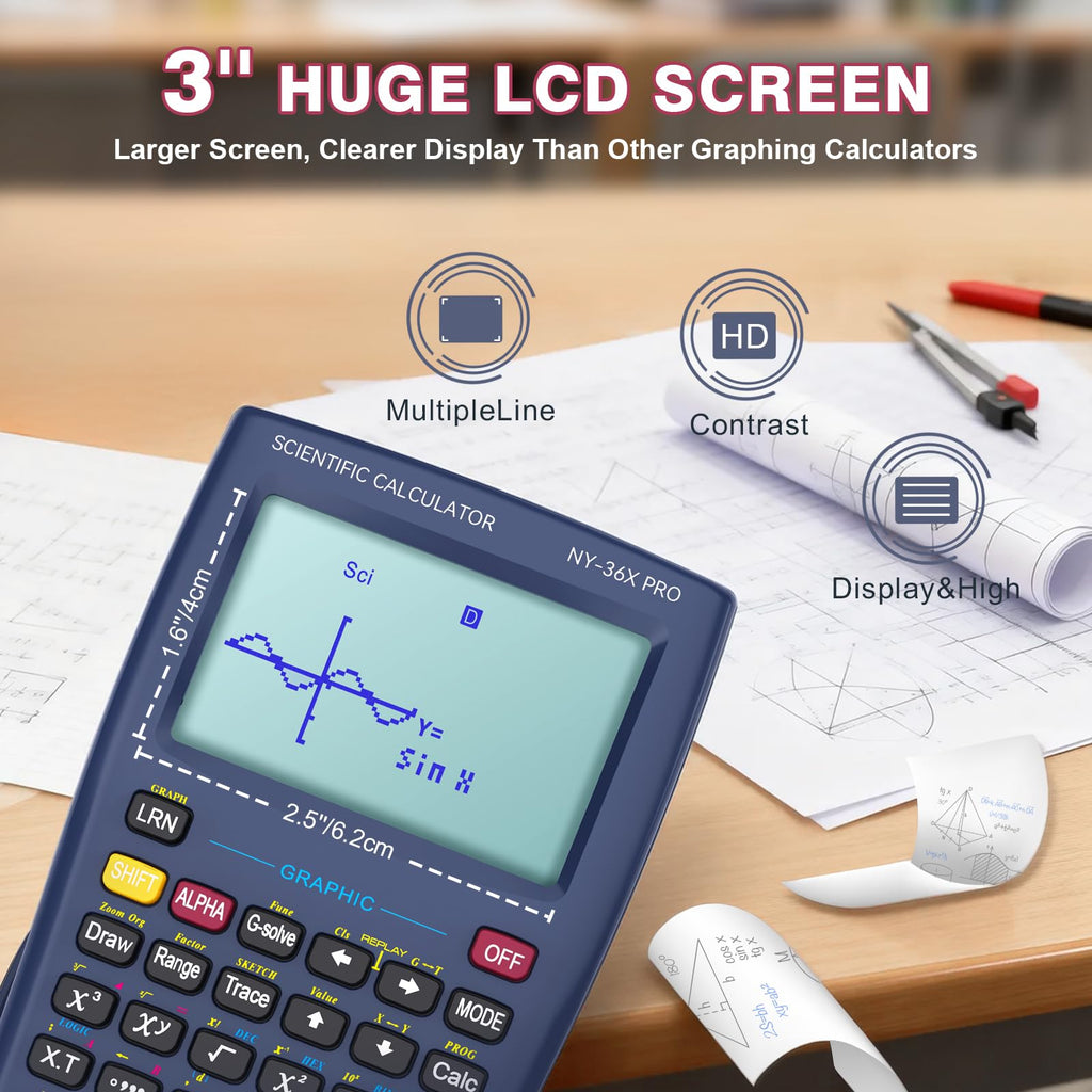 Scientific Calculator 360 Functions Multi-Line 13 Digit K340
