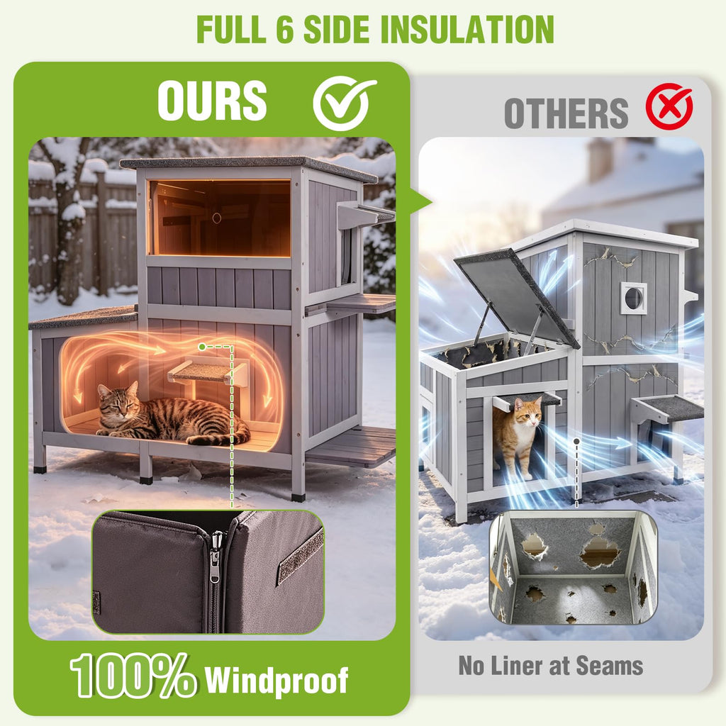 Extra Large Heated Insulated Cat House V367