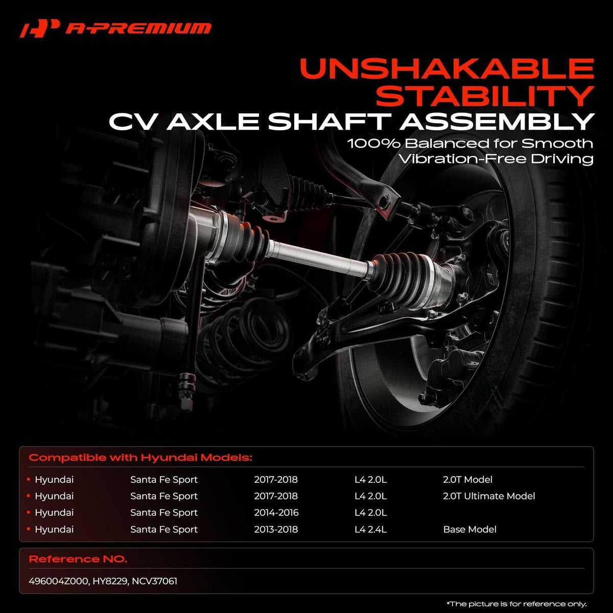 Rear Left CV Axle Shaft Assembly H616
