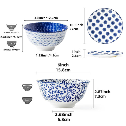 18 Pieces Ceramic Dinnerware Set Service for 6 K857832