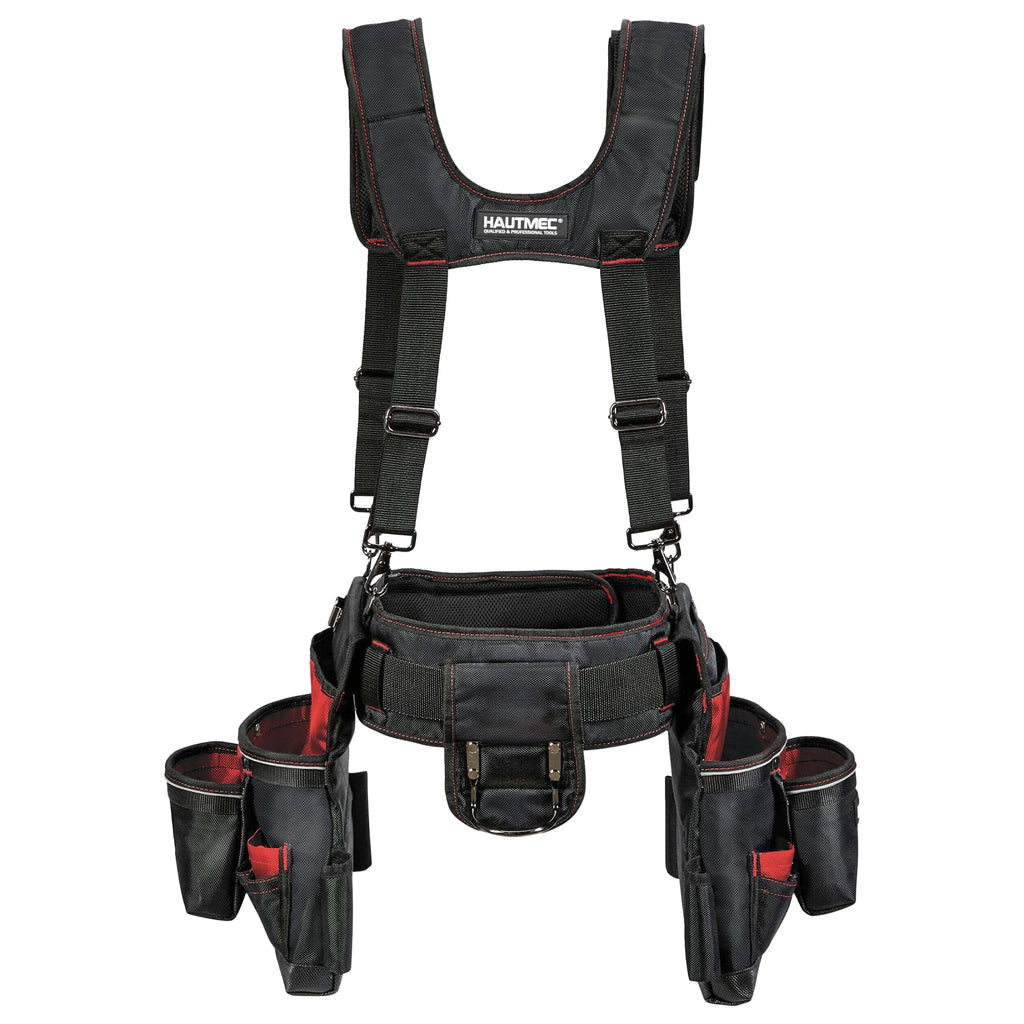 Heavy Duty 19-Pocket Tool Belt with Suspenders T1180