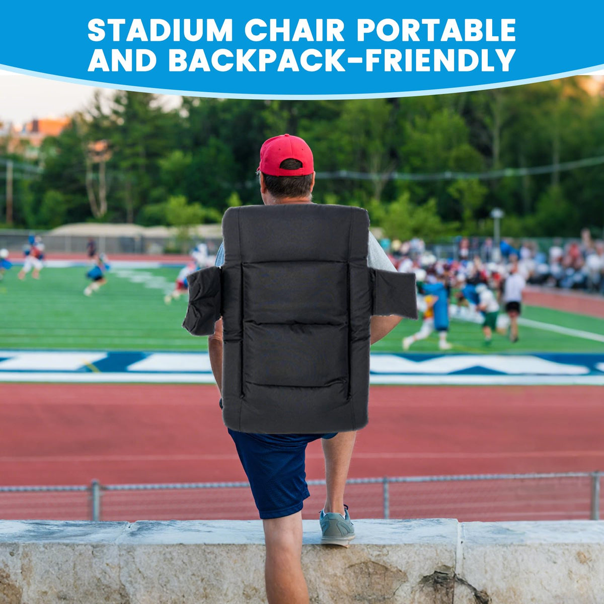 4.7" Extra Thick Stadium Seats for Bleachers with Back Support U86654
