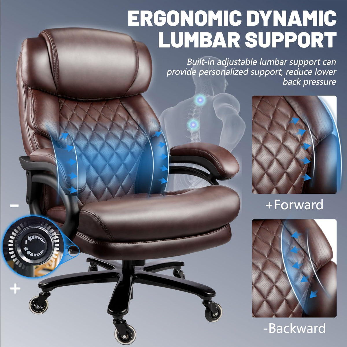 Big and Tall Heavy Duty Executive Office Chair with High Back J512926