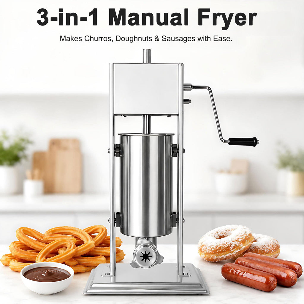 Vertical Manual Churro Extruder with 6-Shape Nozzle Kit V24653