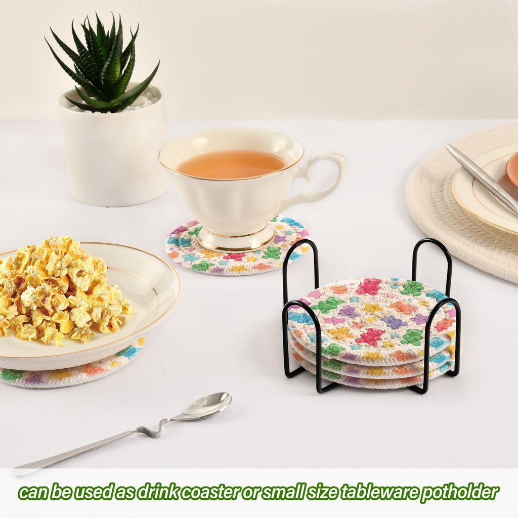 Coasters Set of 6 Colorful Gummy Bears Stars G656436