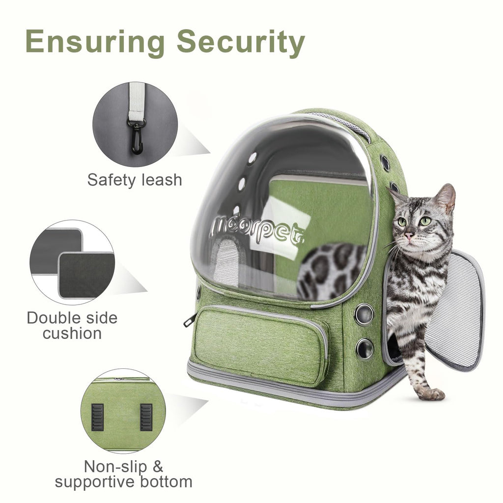 Green Expandable Breathable Pet Backpack Carrier F521