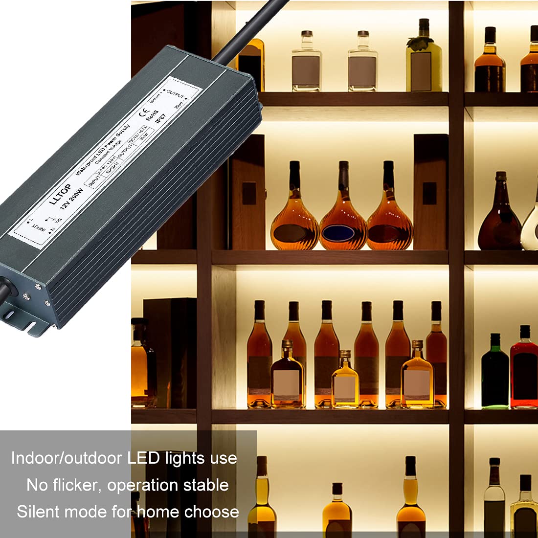 12V DC Waterproof IP67 Power Supply 200W 16.7A P779