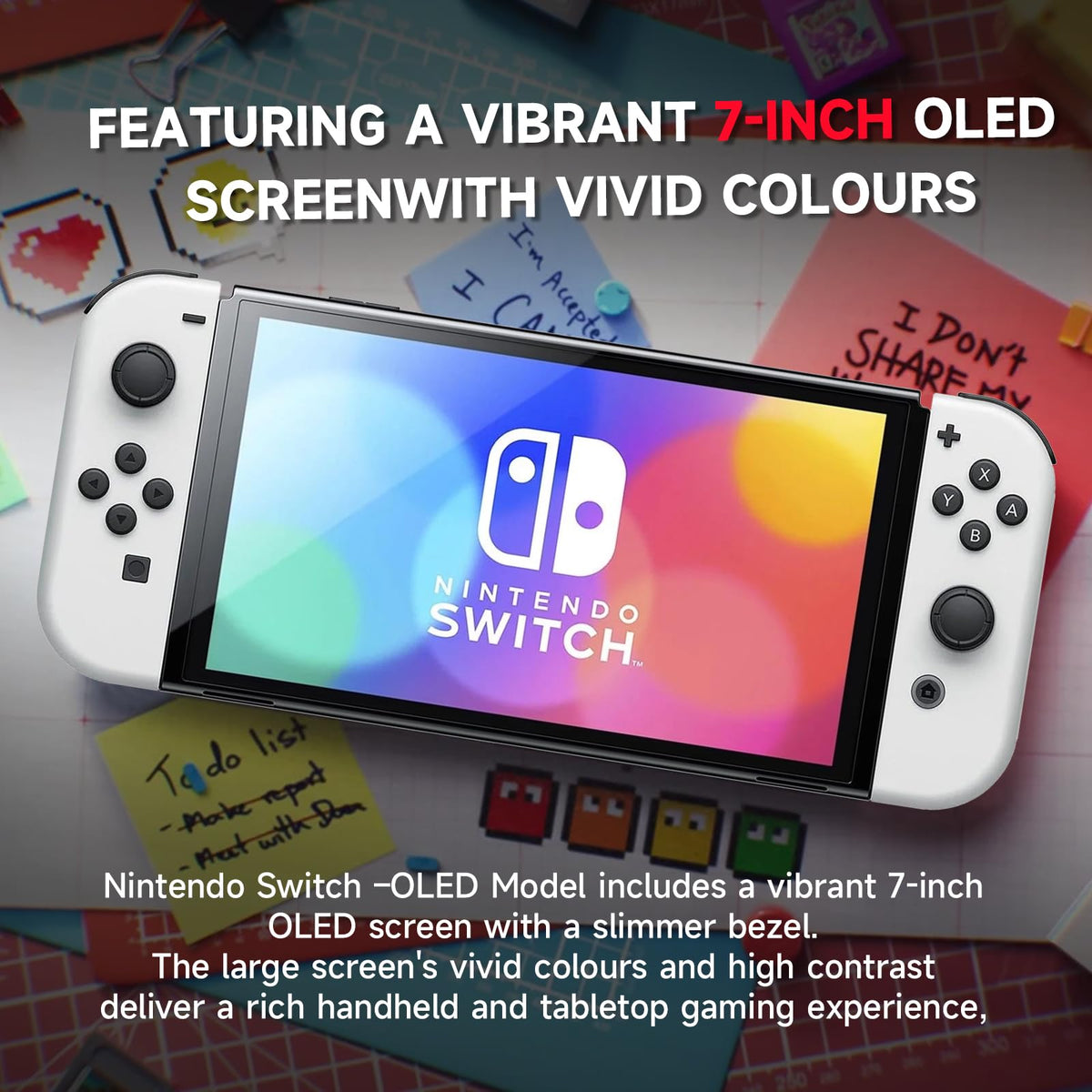Nintendo Switch OLED Model with White Joy-Con and 32GB Micro SD Card Z822