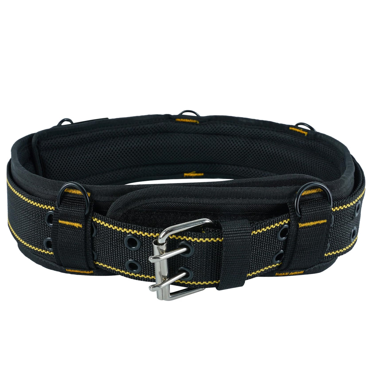 2-Inch Padded Tool Belt with 4 D-Rings Heavy Duty Double Metal Roller Buckle X73022