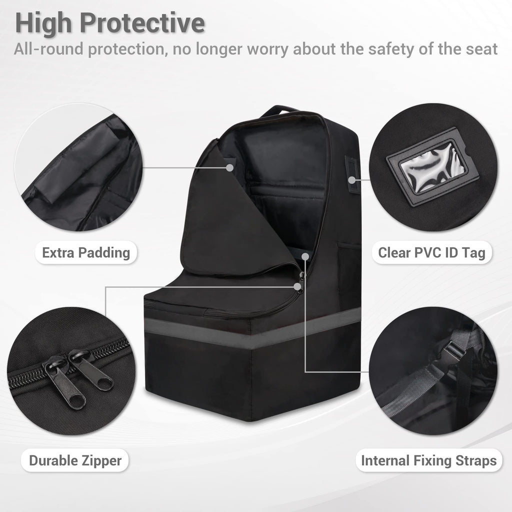 Padded Gray Car Seat Travel Bag X4707