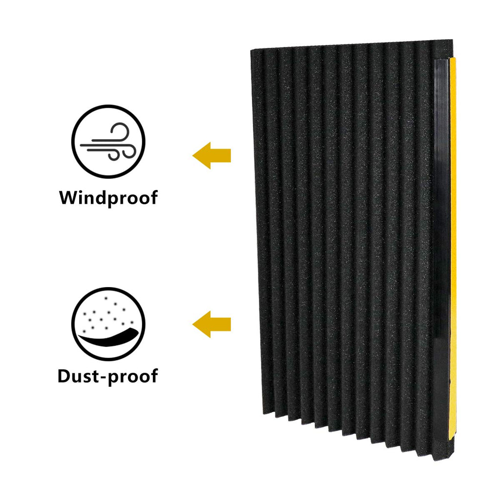 Window Air Conditioner Foam Insulation Panels, 2 Pack, Black, 17in High x 9in Wide E4235