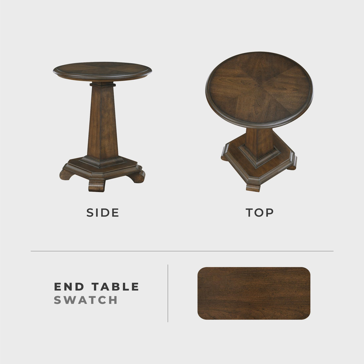 22" Round Wood End Table D72461