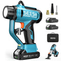 3-in-1 Cordless Tire Inflator Air Compressor Car Vacuum & LED Light T6254