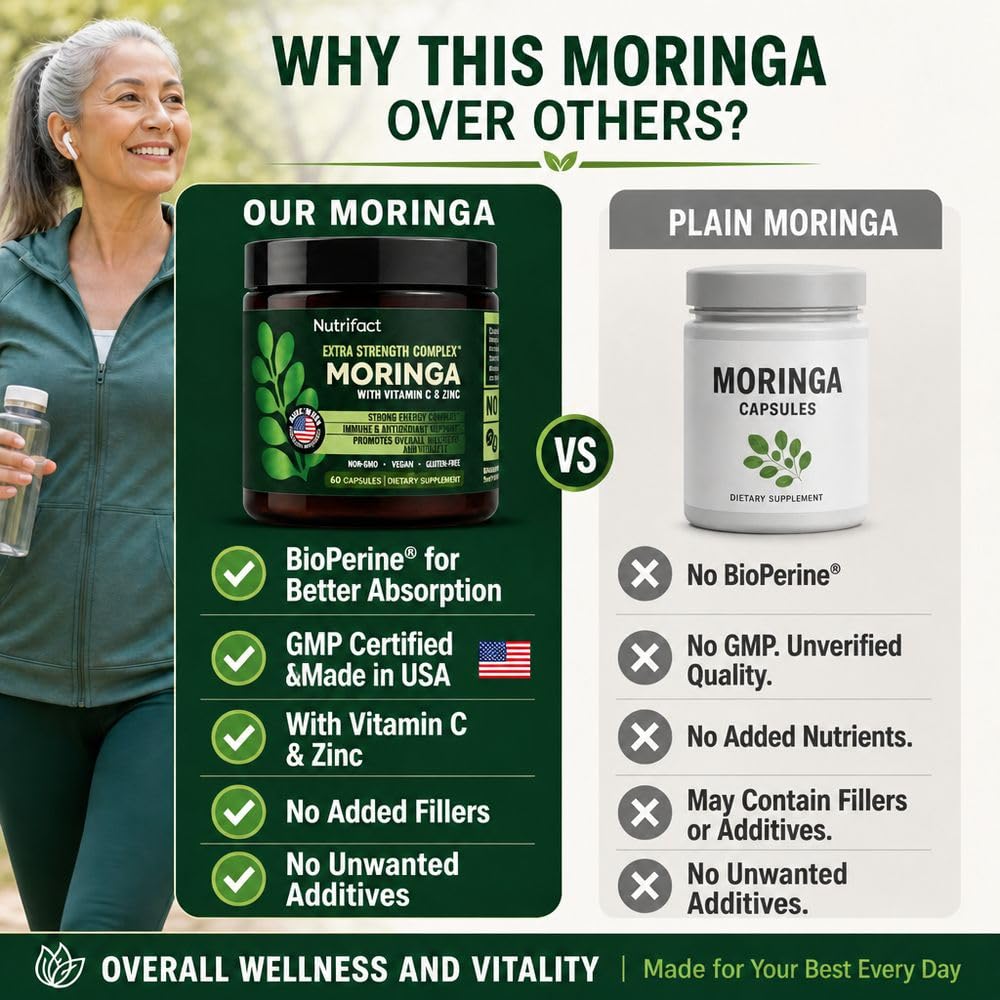 Moringa Capsules with Vitamin C, Zinc & L-Lysine M657514