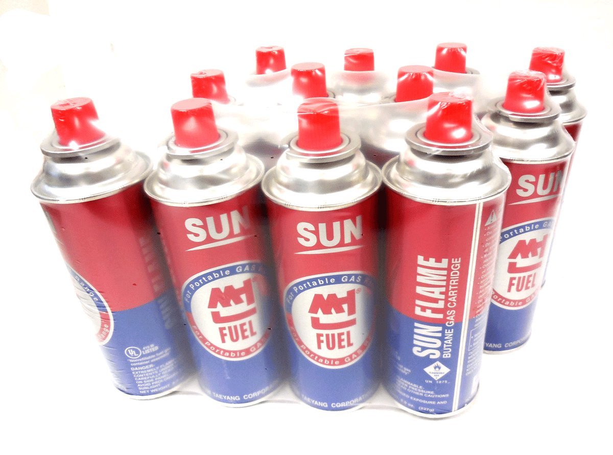 12 Cans Butane Gas Cartridge O44726