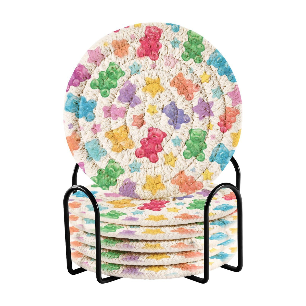 Coasters Set of 6 Colorful Gummy Bears Stars G656436
