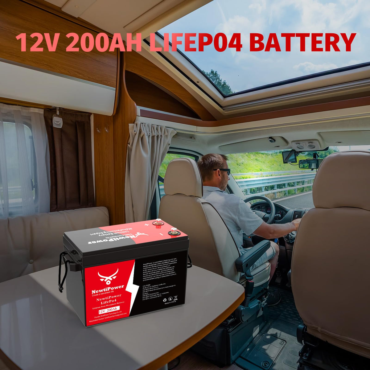 12V 200Ah LiFePO4 Lithium Battery O14104