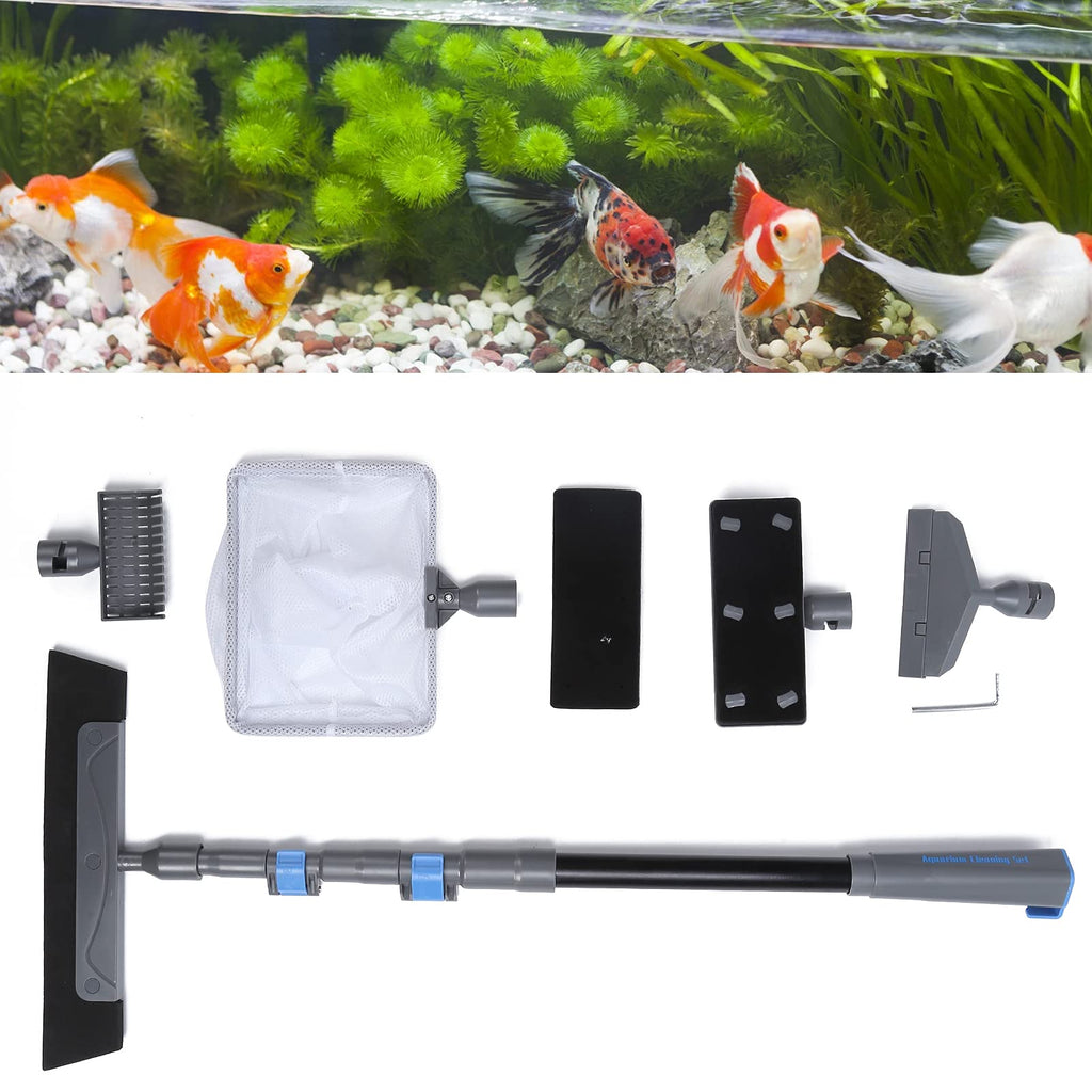 5 in 1 Aquarium Maintenance Kit with Telescopic Brush and Soft Net C129