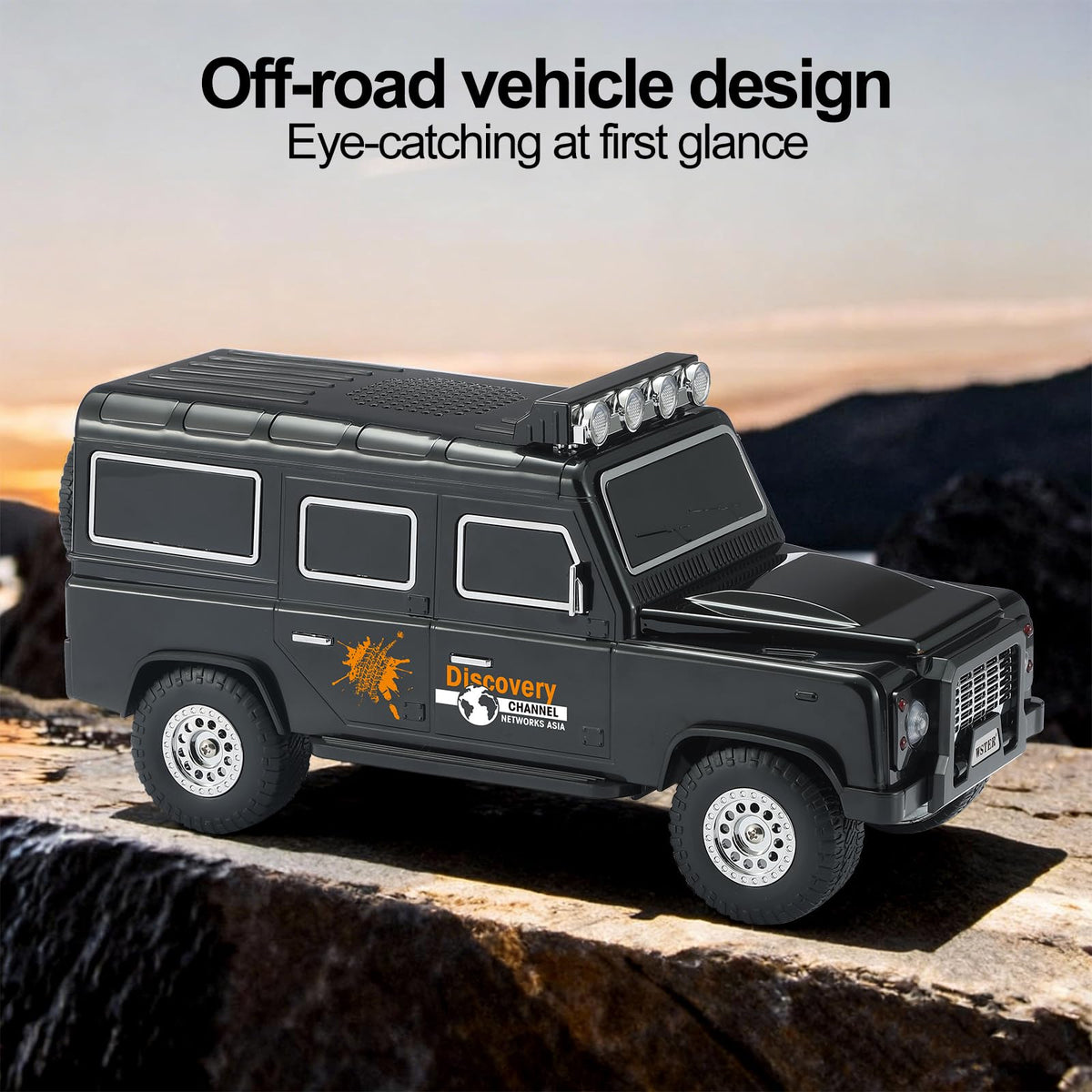 Black Off-Road Bluetooth Speaker with Roof Lights X11078