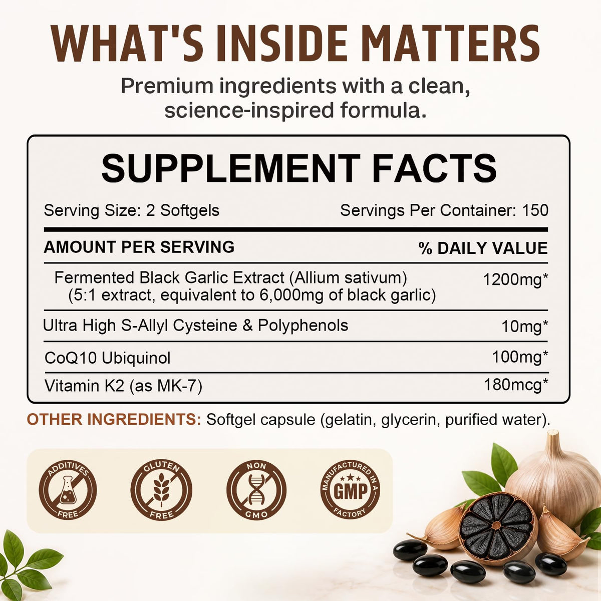 Black Garlic Extract 300 Softgels X8609