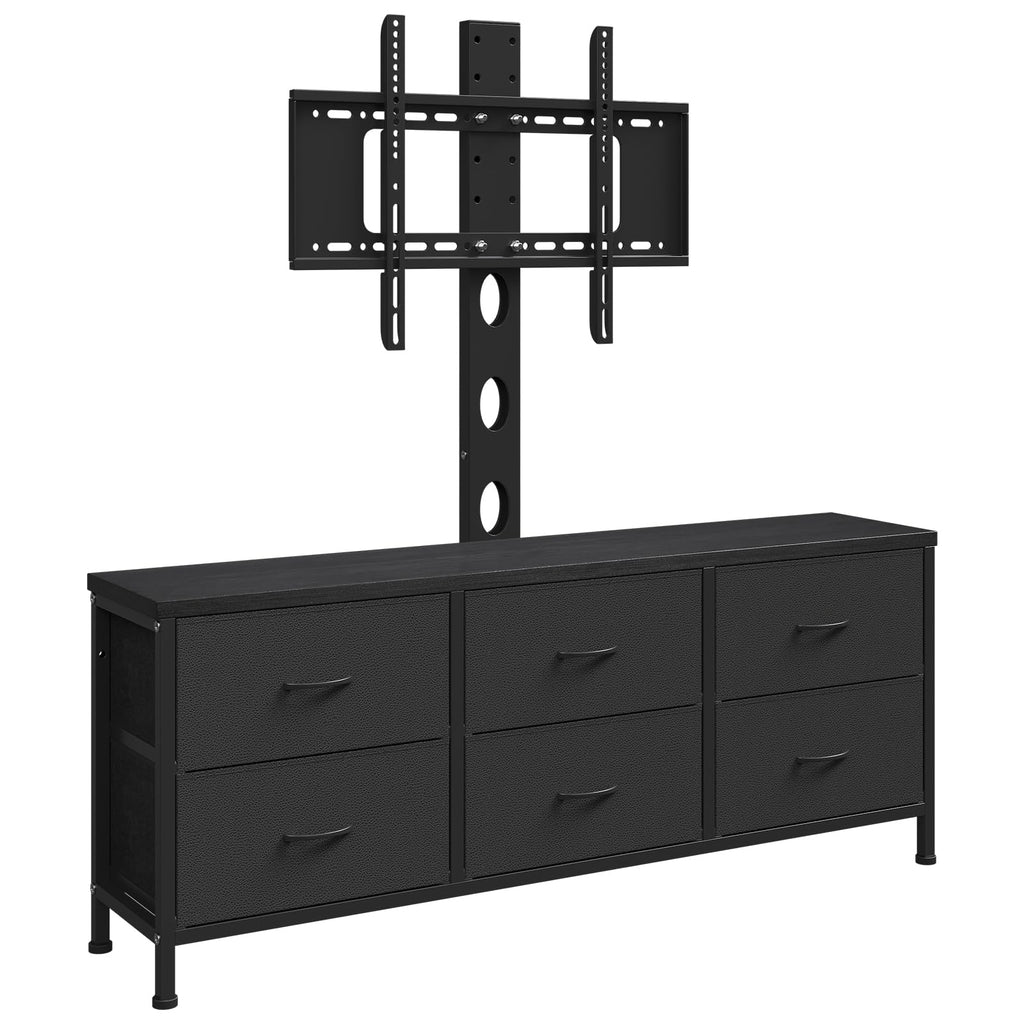 Black 6 Drawer TV Stand with Mount X161703