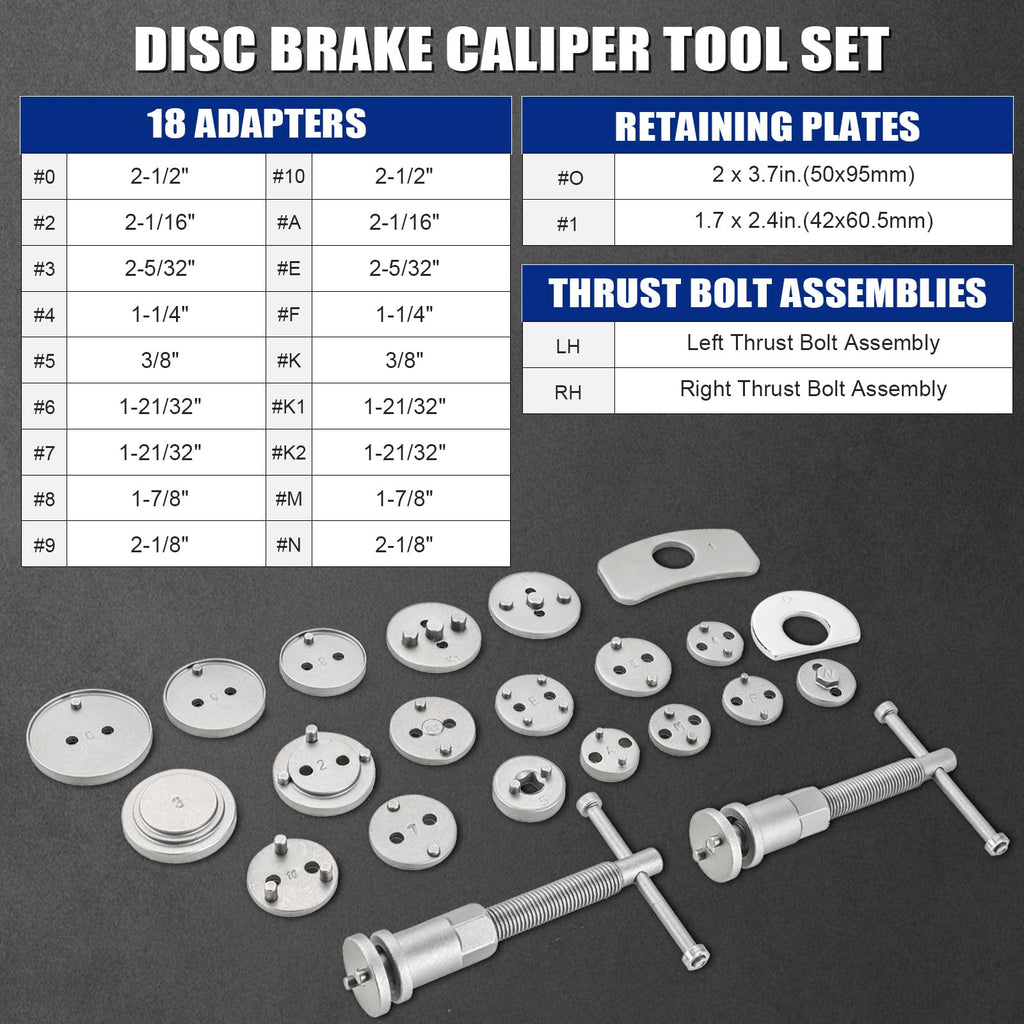 Heavy Duty Disc Brake Caliper Tool Set E1626