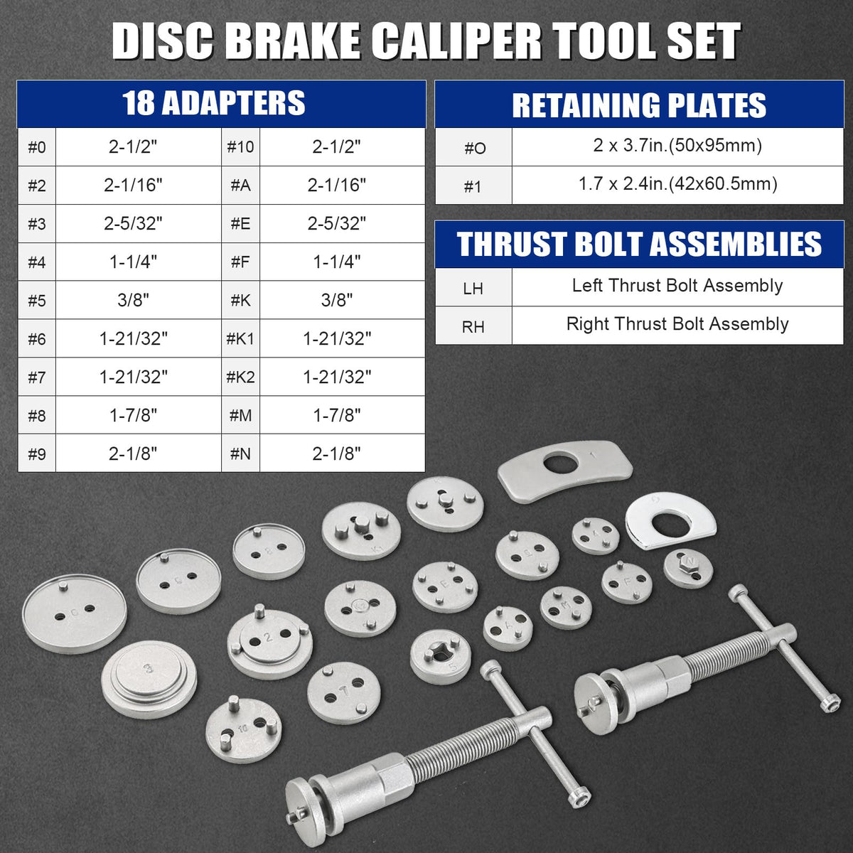 Heavy Duty Disc Brake Caliper Tool Set E1626