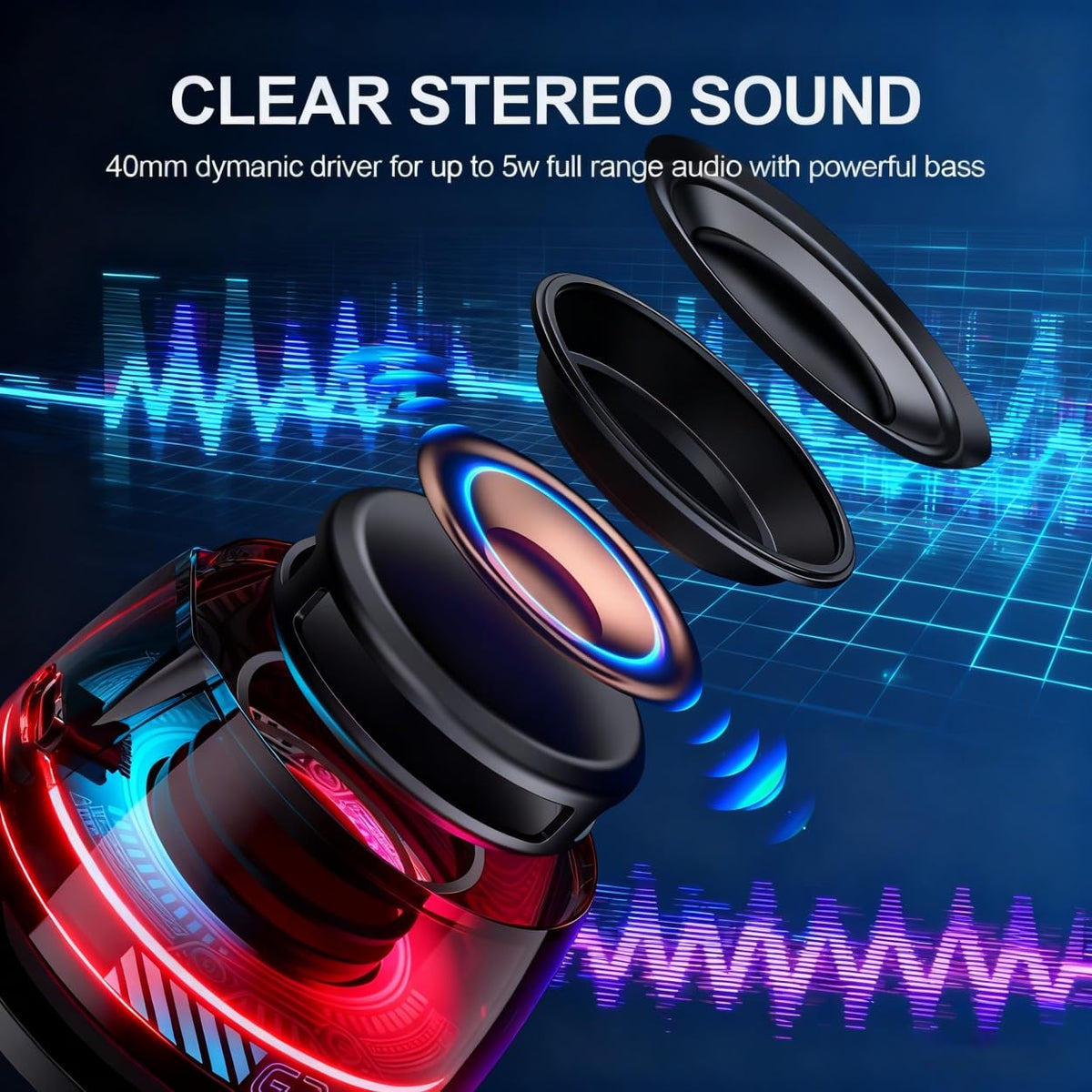 Magnetic Mini Bluetooth Speaker, Wireless Portable Speaker 2-Pack Black U8817