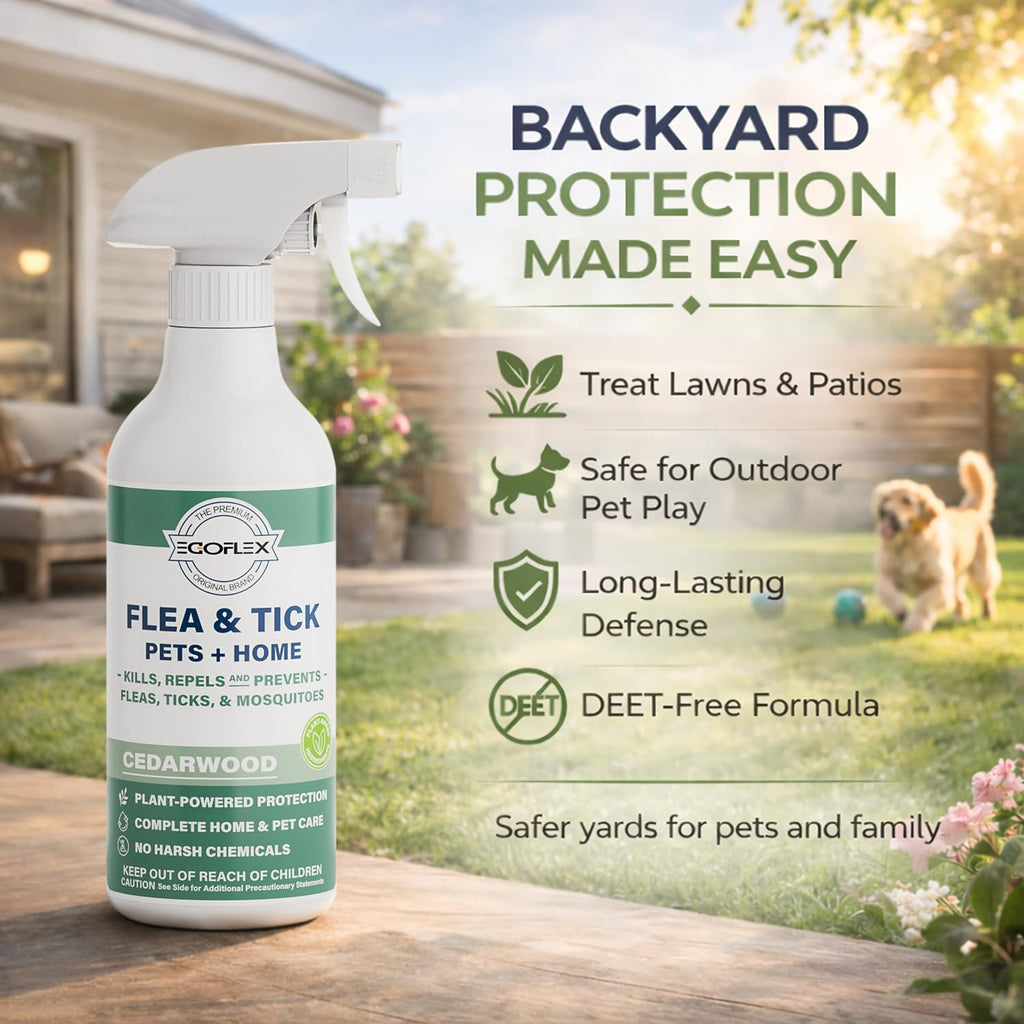 Plant-Based Flea Spray with Cedarwood Scent 16 Oz D329832