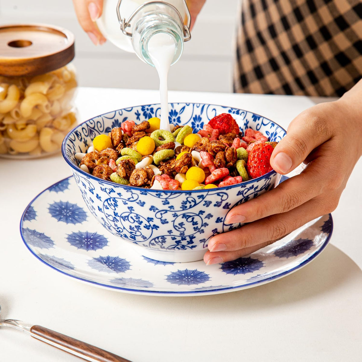 18 Pieces Ceramic Dinnerware Set Service for 6 K857832