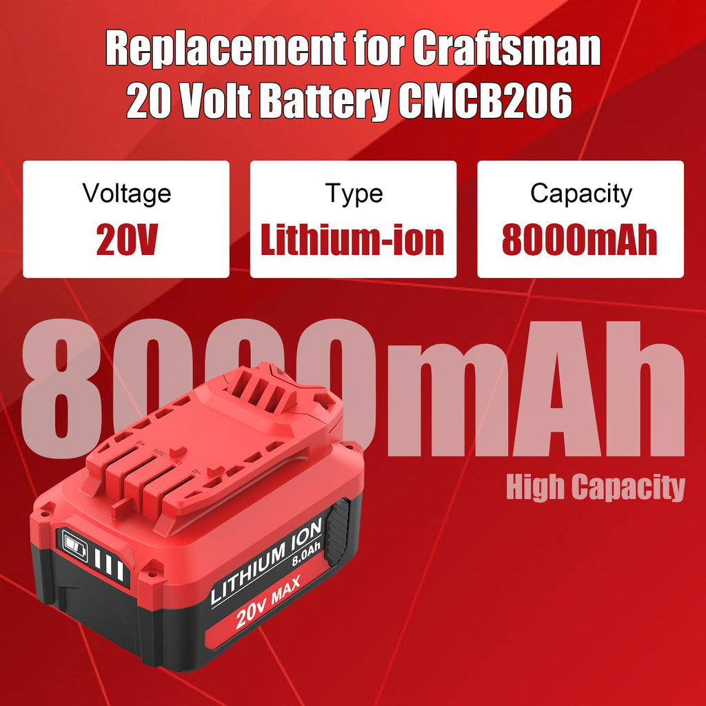 8000mAh Replacement Battery T7133