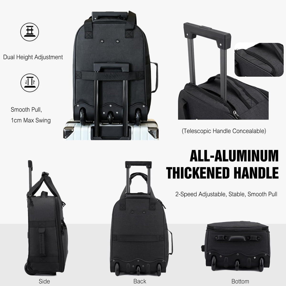 Rolling Laptop Backpack with Wheels 15.6 Inch V853