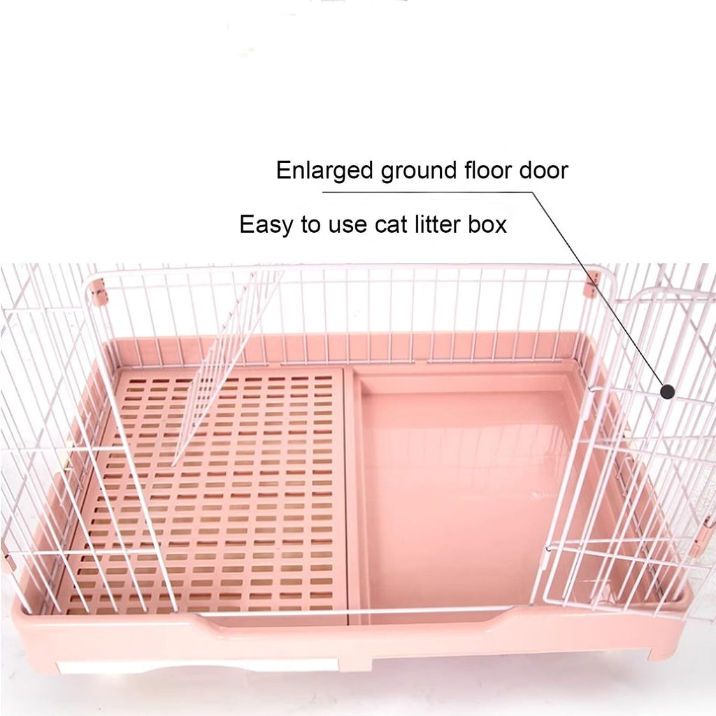 Foldable 4 Tier Detachable Cat Cage with Hammock Q69798