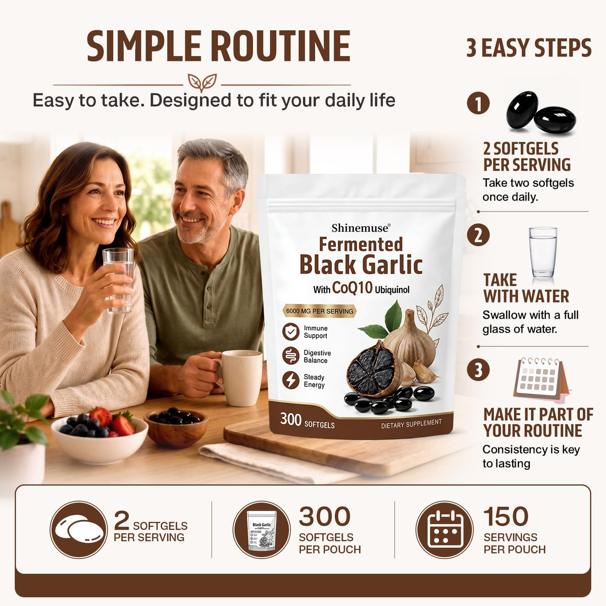 Black Garlic Extract 300 Softgels X8609