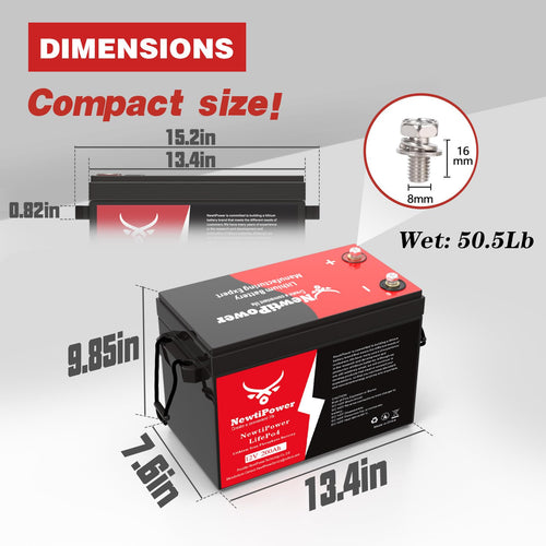 12V 200Ah LiFePO4 Lithium Battery O14104