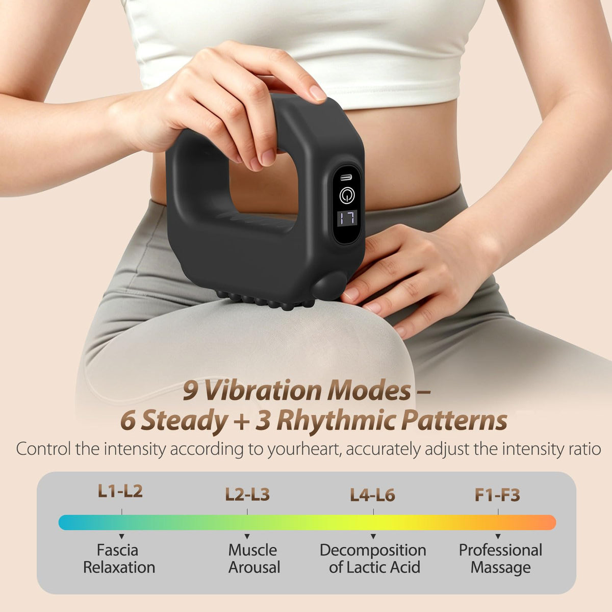 Adjustable Portable Cordless Full-Body Massager with Belt W923294