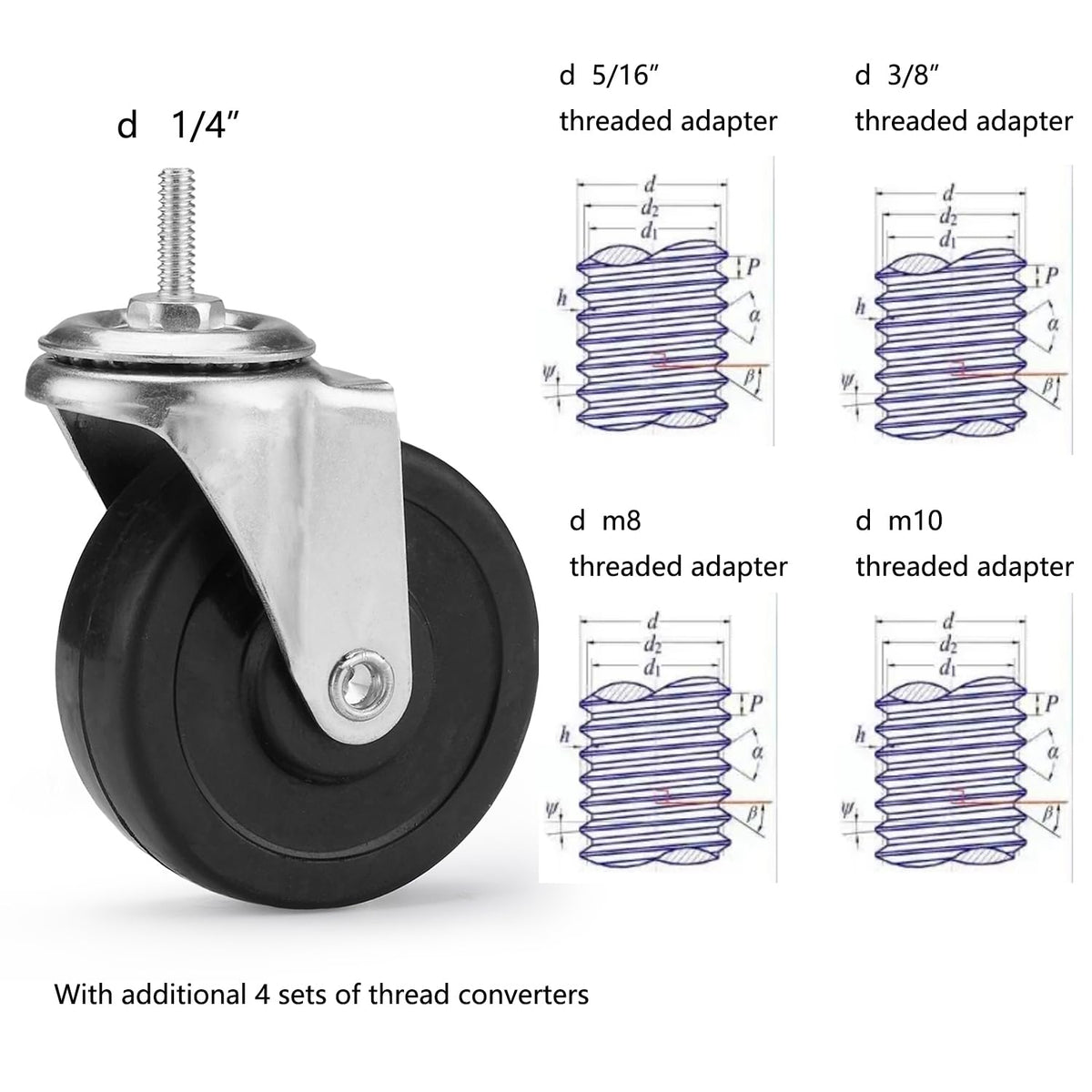 Set of 4 Caster Wheels O3546