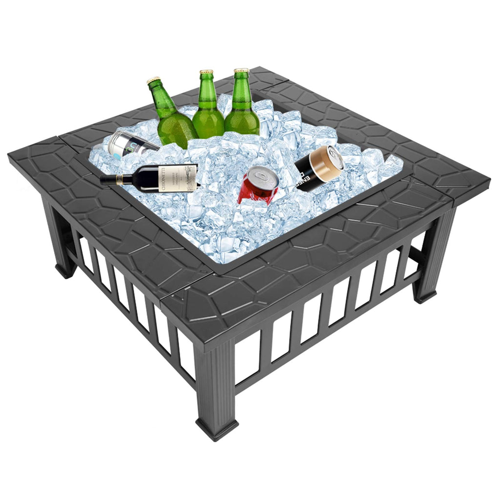 32 Inch Square Fire Pit U9166