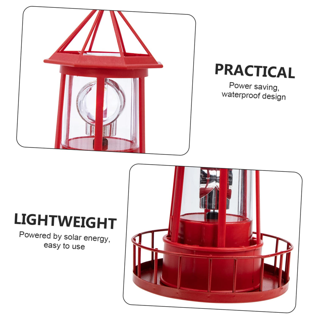 Solar Powered Rotating Lighthouse Garden Light C940