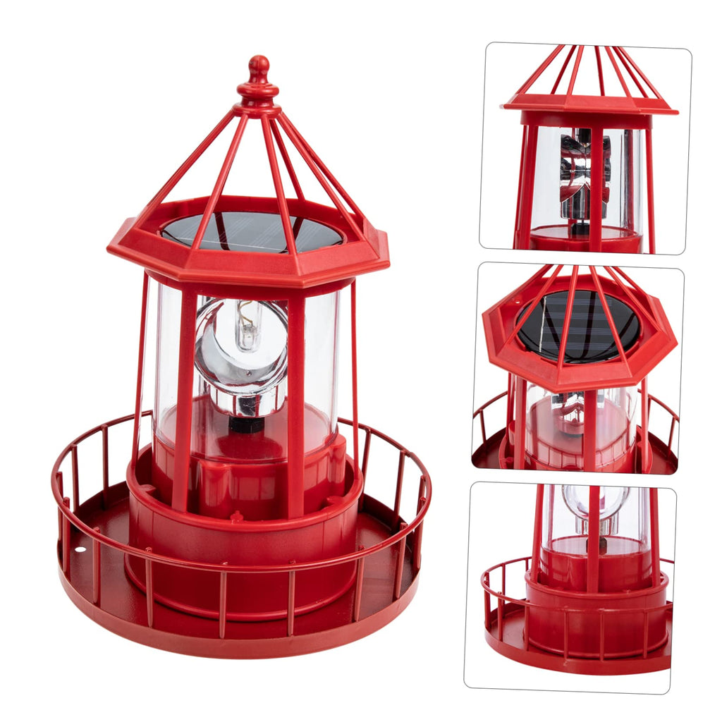 Solar Powered Rotating Lighthouse Garden Light C940