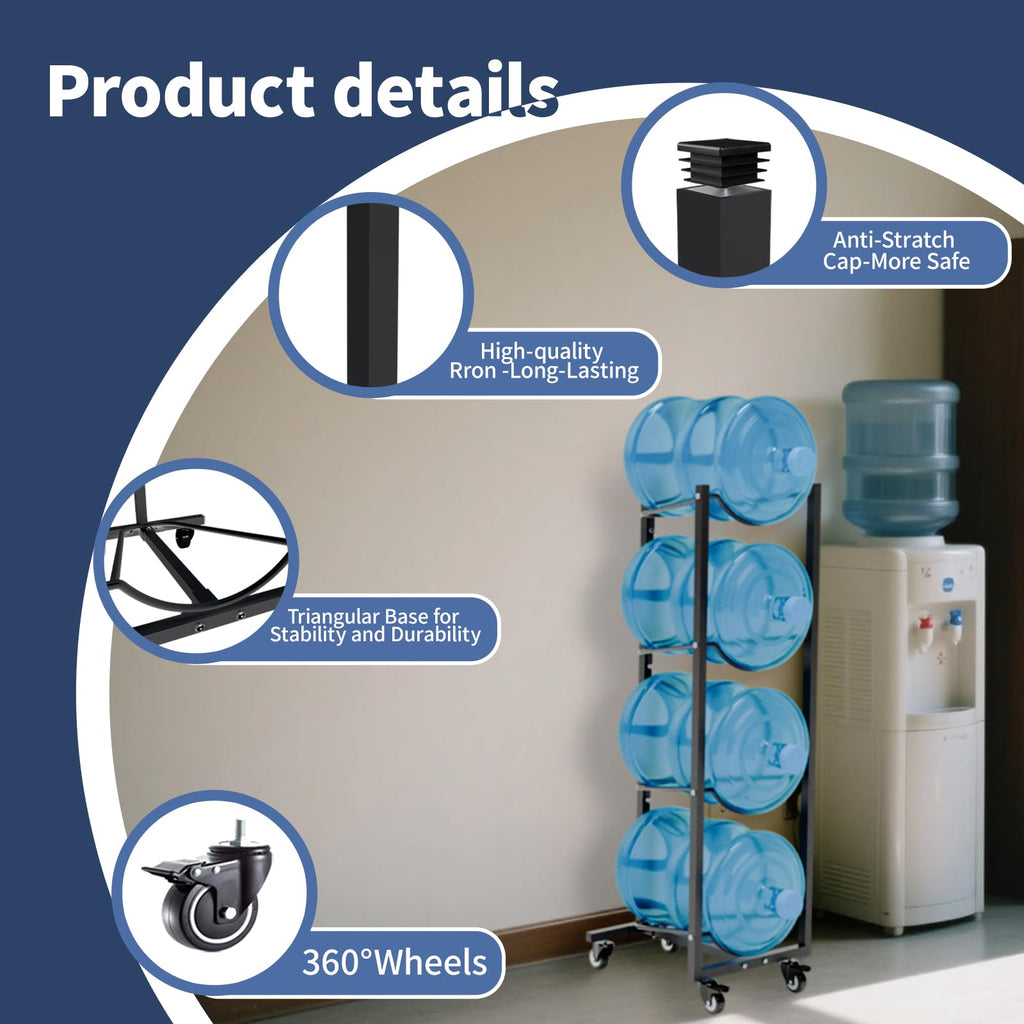 5 Gallon Water Jug Holder with 4 Wheels P560