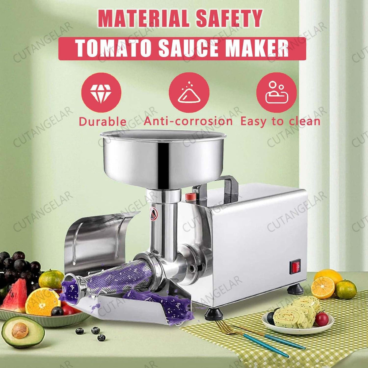 Commercial Grade Electric Sauce Machine 450W with Large Hopper F53990