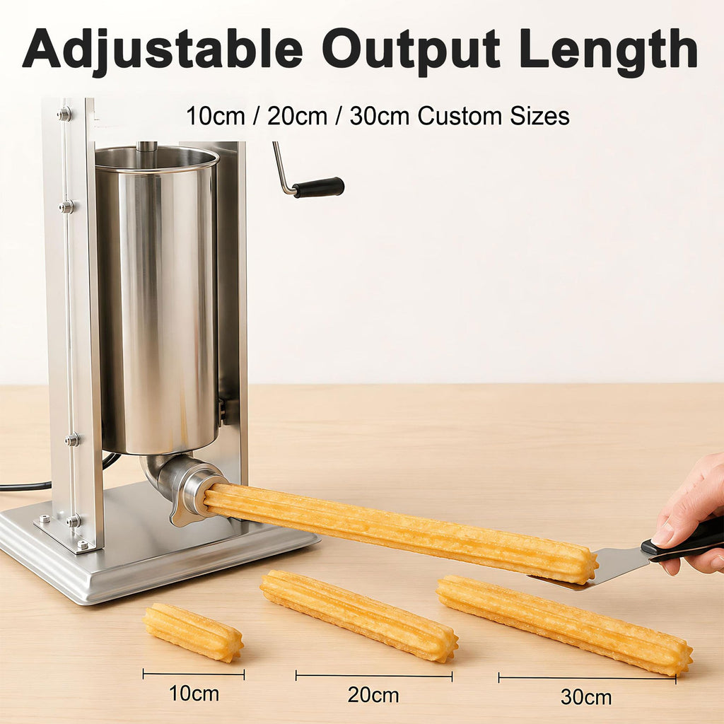 Vertical Manual Churro Extruder with 6-Shape Nozzle Kit V24653