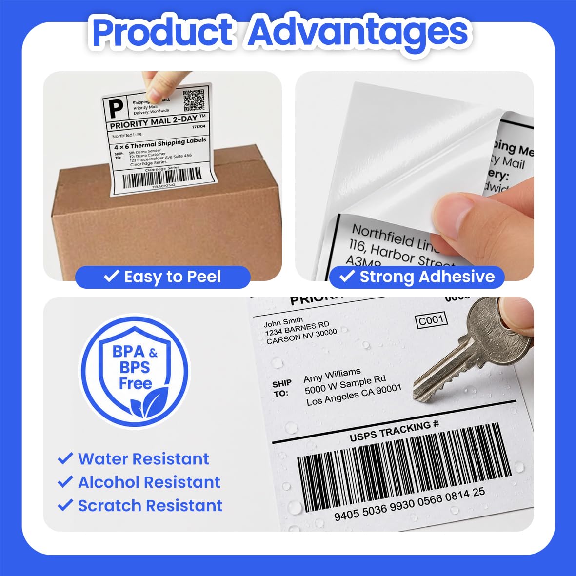 4x6 Thermal Shipping Labels Roll, 900 Labels N63379