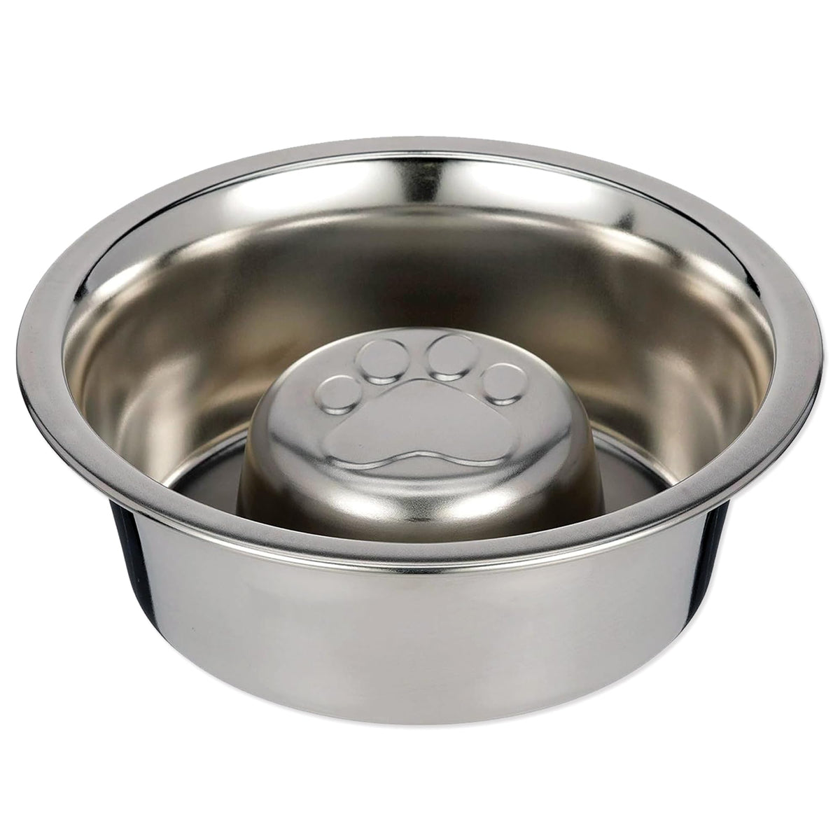 Reversible Stainless Steel Slow Feed Bowl F95713